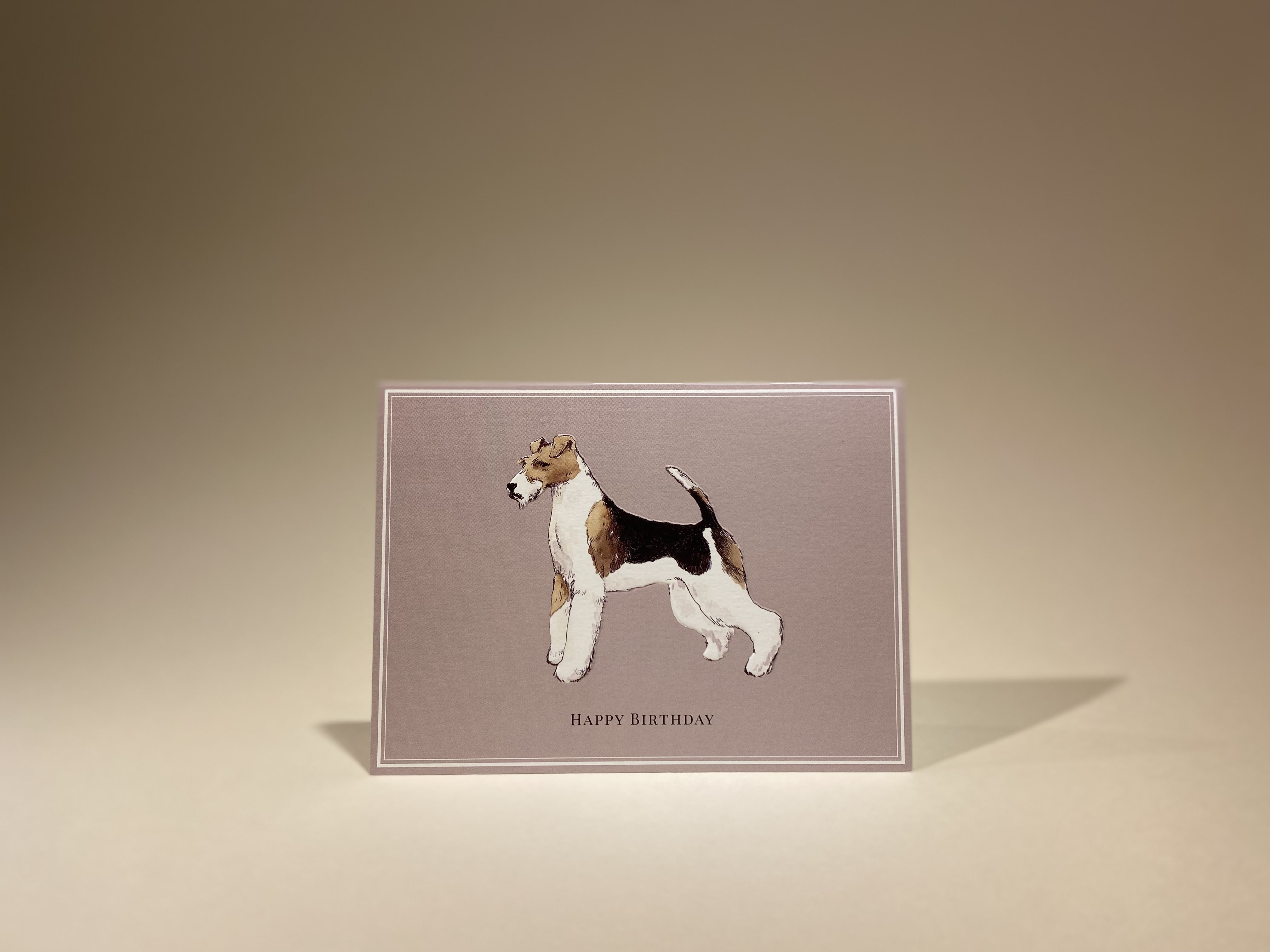 와이어 폭스 테리어 강아지 생일축하 카드