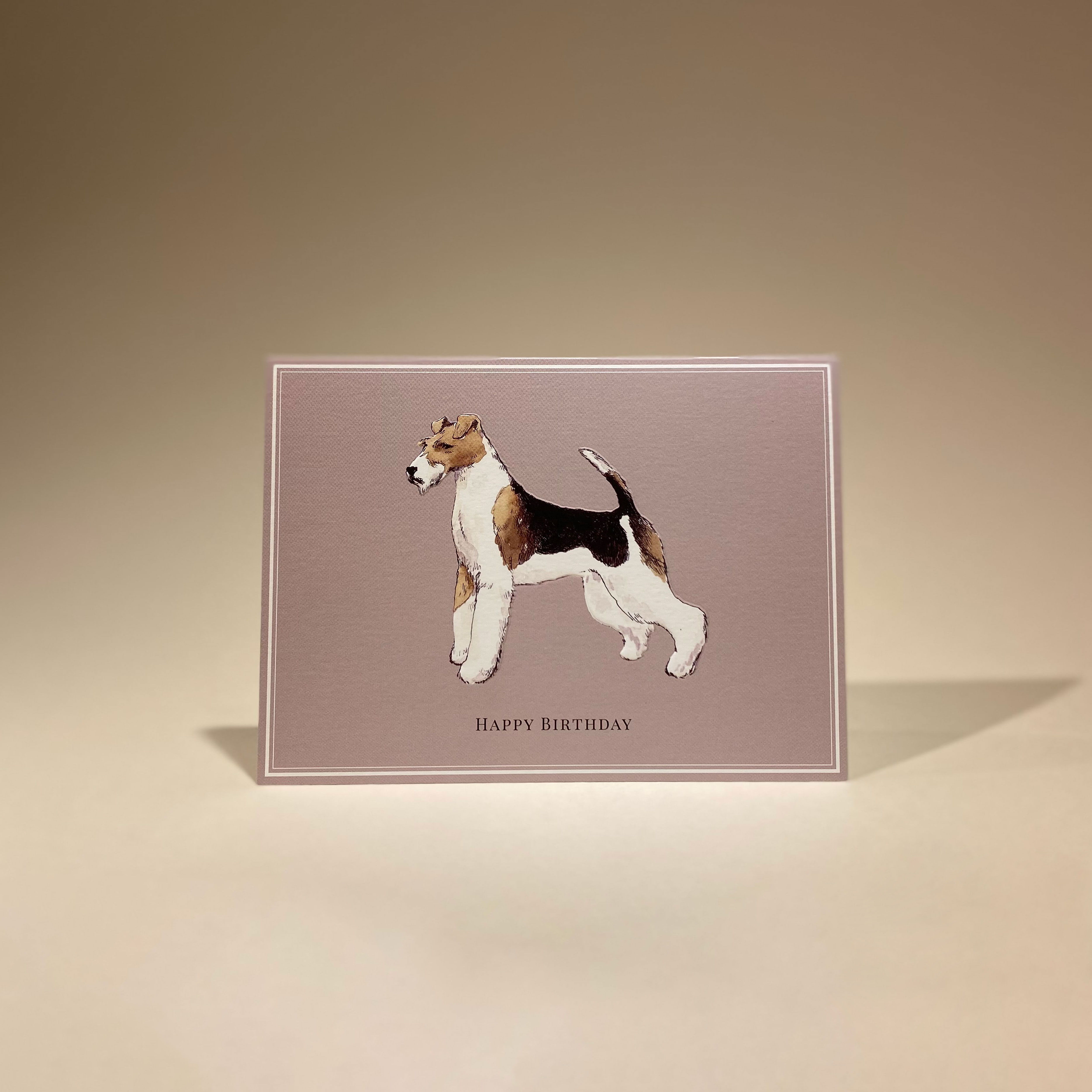 와이어 폭스 테리어 강아지 생일축하 카드